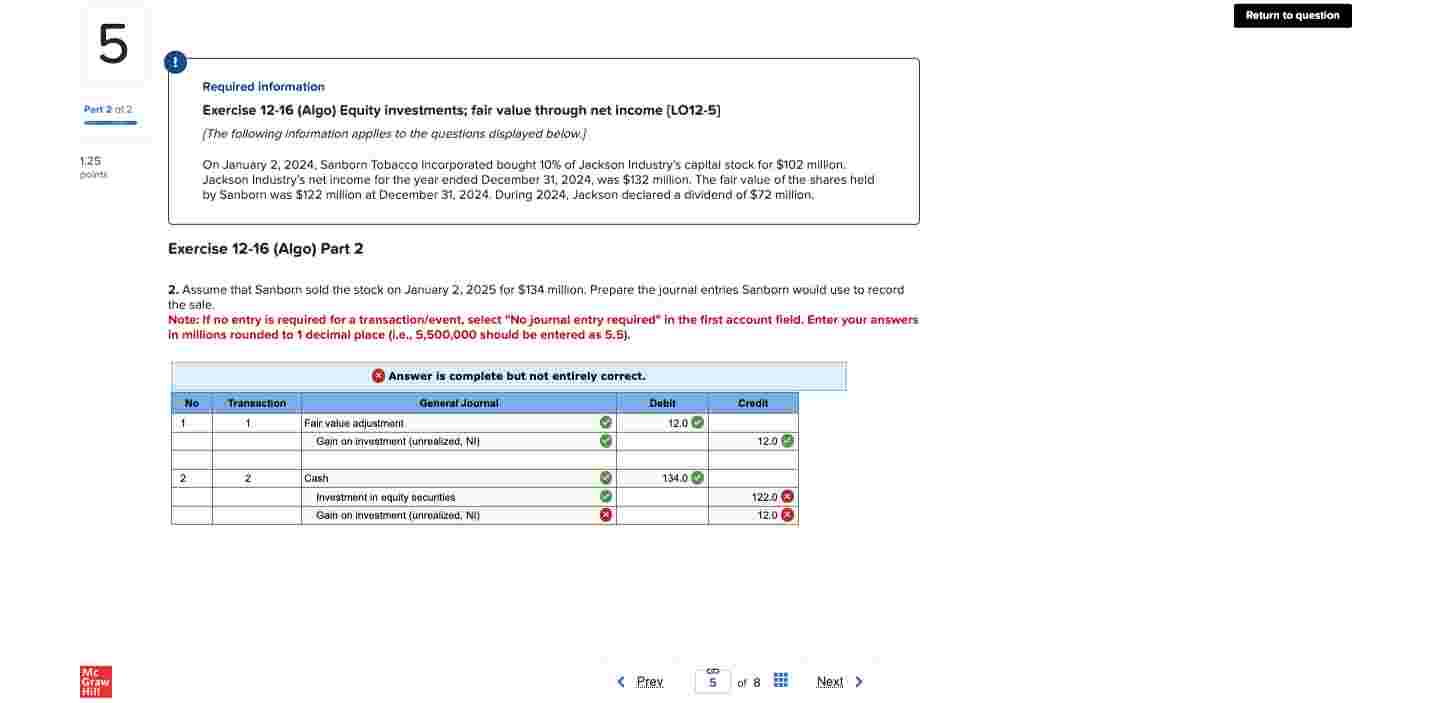 Required information Ekercise 1 2 - 1 6 ( Algo )