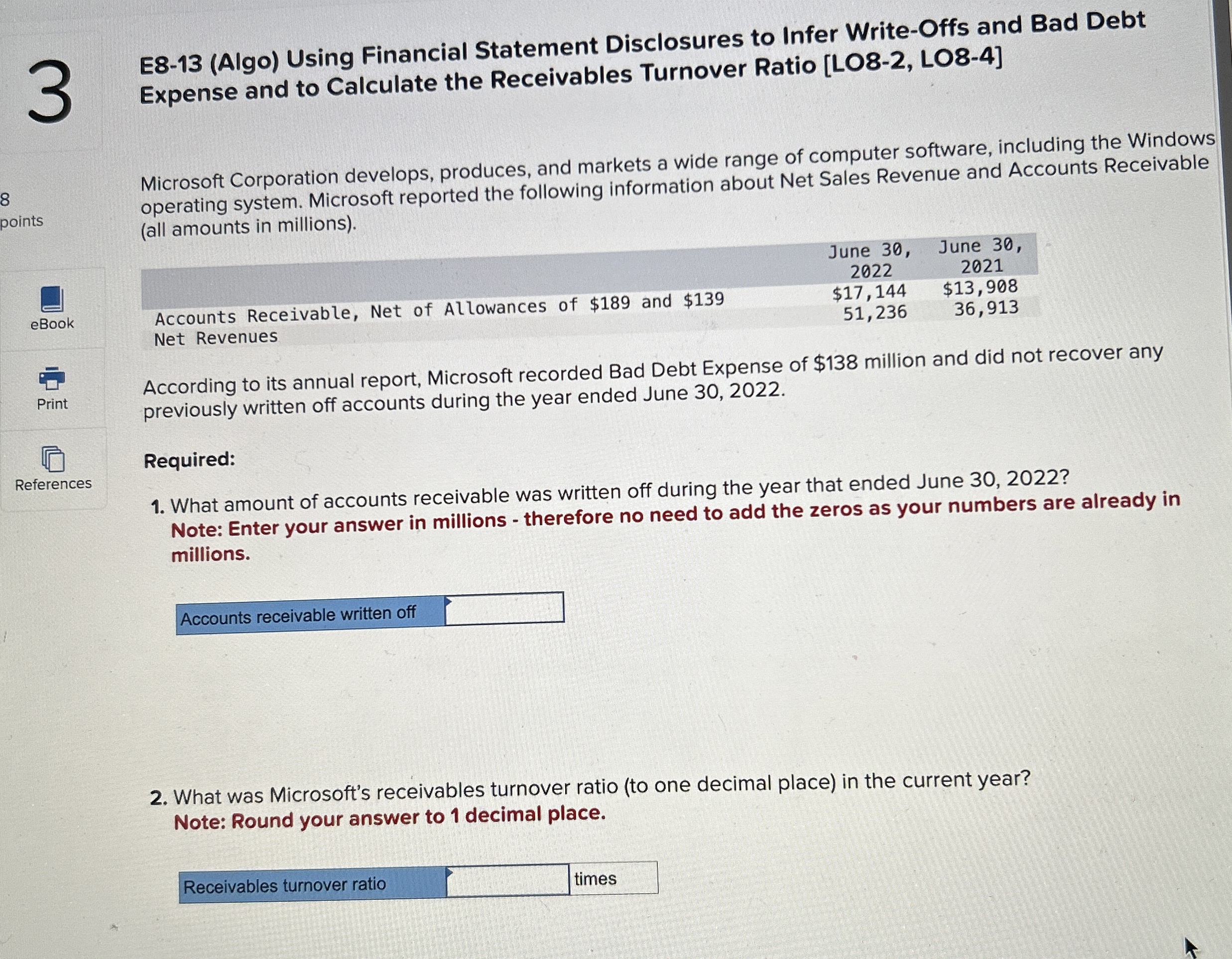 2 E 8 - 1 3 ( Algo ) Using Financial Statement