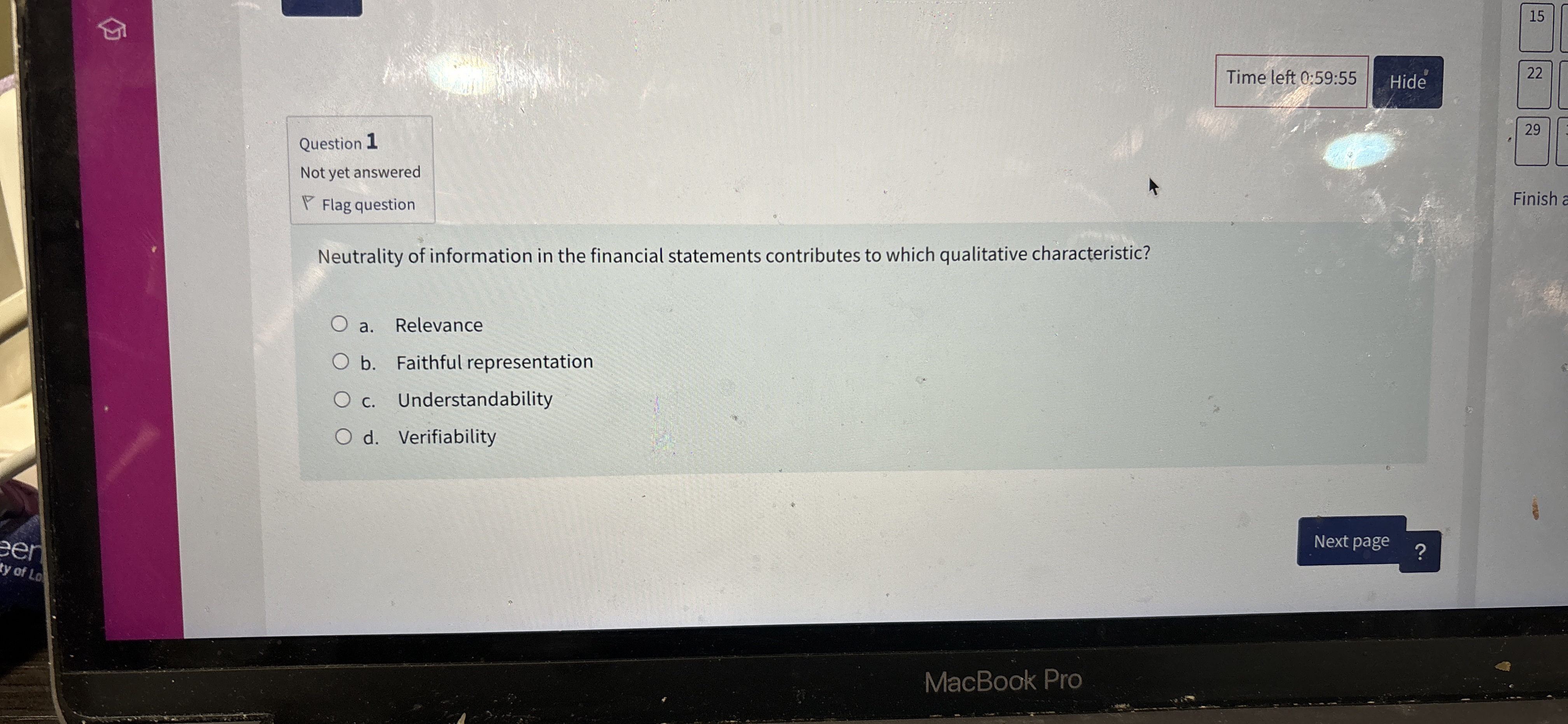 Time left 0 : 5 9 : 5 5 1 5 Hide Question 1 Not
