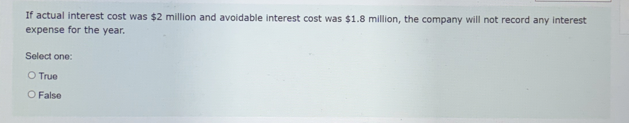 If actual interest cost was $ 2 million and