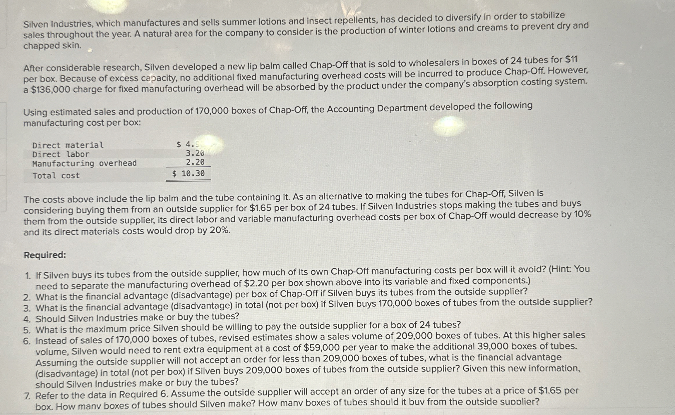 Silven Industries, which manufactures and sells