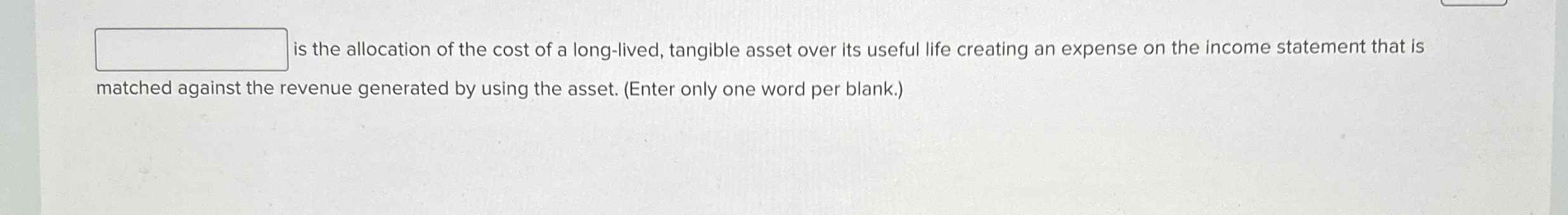 is the allocation of the cost of a long - lived,