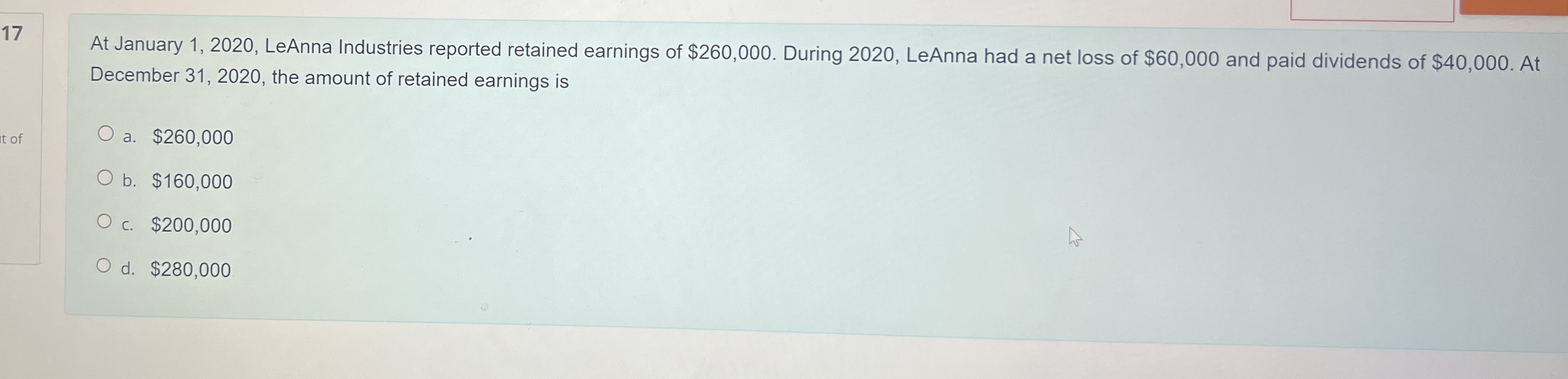 1 7 At January 1 , 2 0 2 0 , LeAnna Industries
