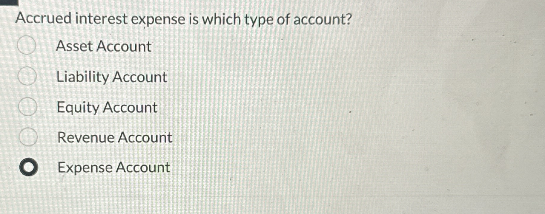 Accrued interest expense is which type of