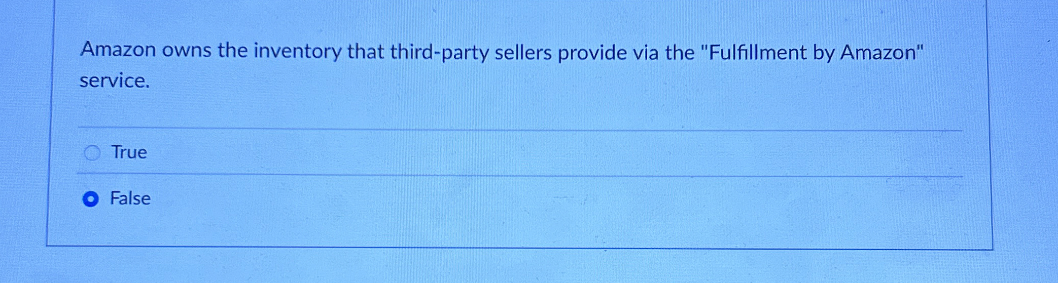 Amazon owns the inventory that third - party