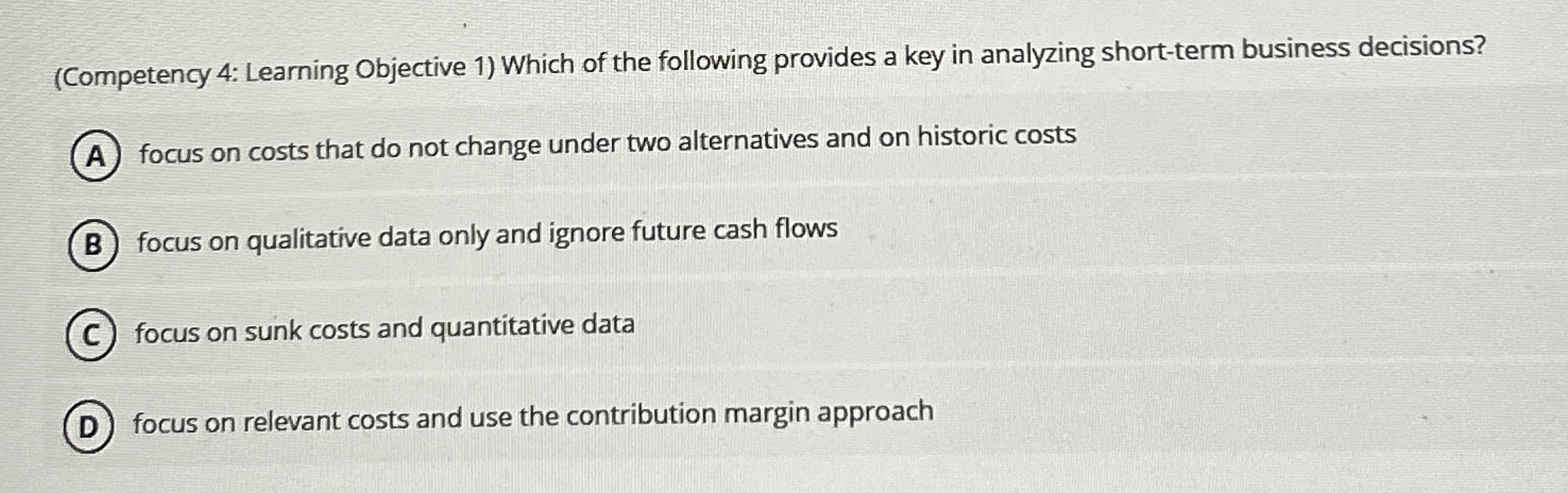 Which of the following provides a key in