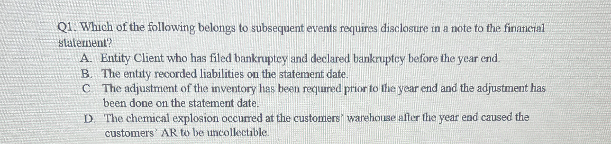 Q 1 : Which of the following belongs to