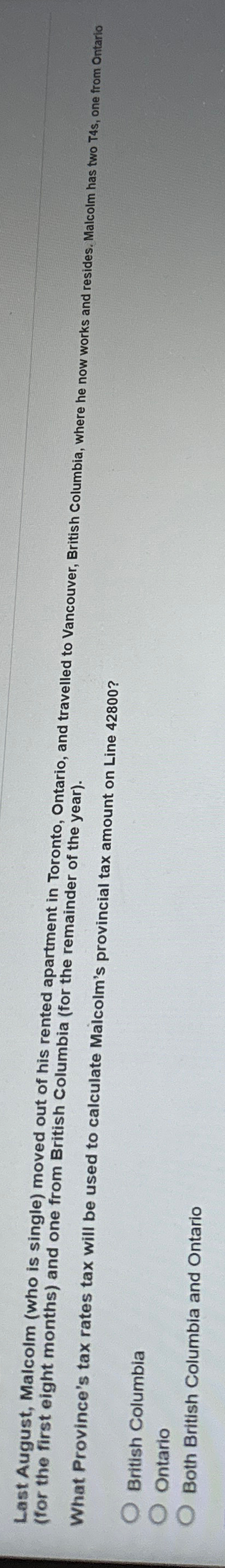 Last August, Malcolm ( who is single ) moved out