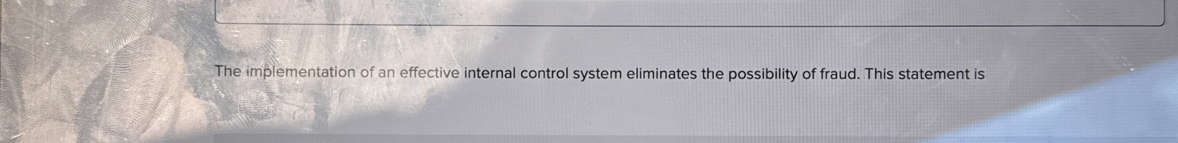 The implementation of an effective internal