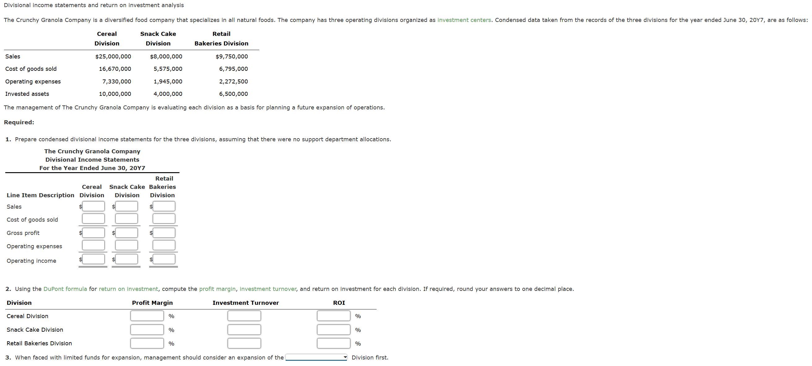 Please answer the following questions based on