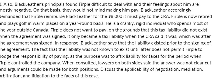 2. Also, BlackLeather's principals found