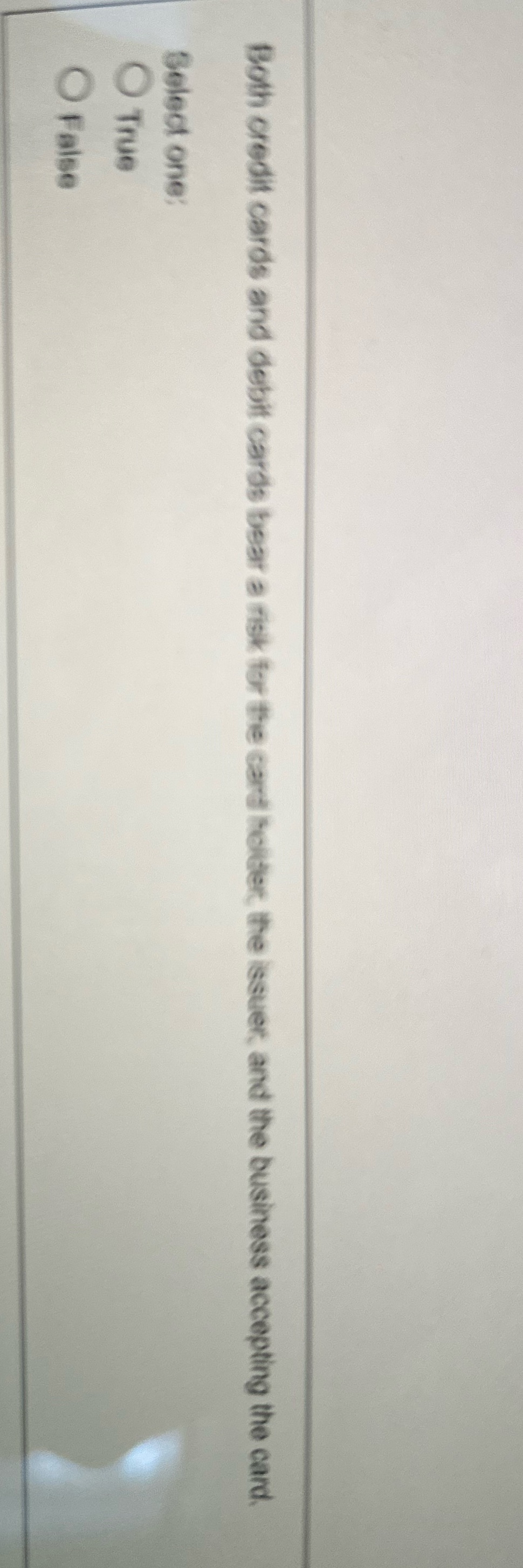 Both credit cards and debit cards bear a risk for