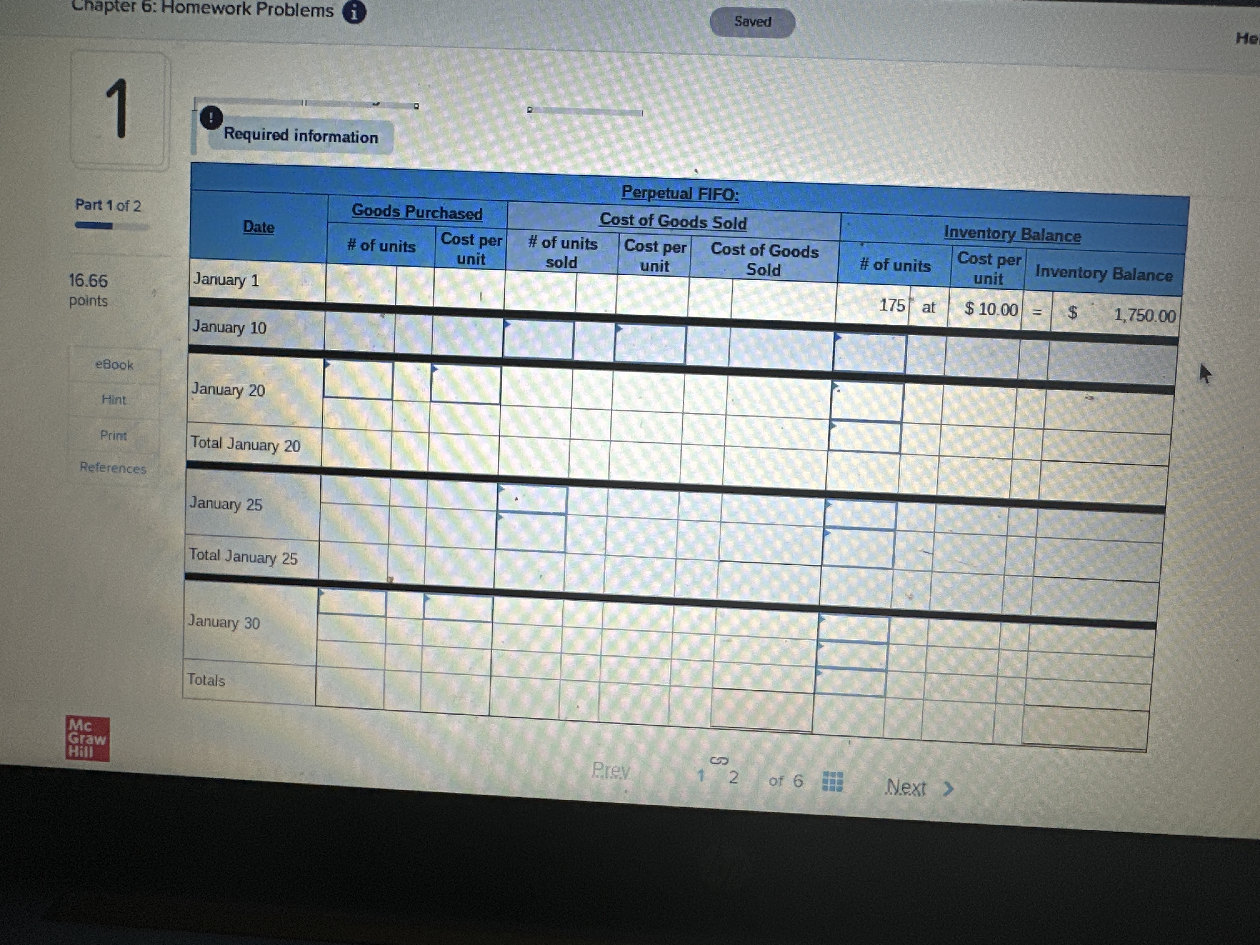 Homework Problems i Saved Help Save & Ex Check