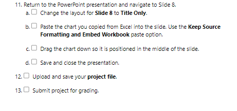 Need guidance to complete the following steps 7.