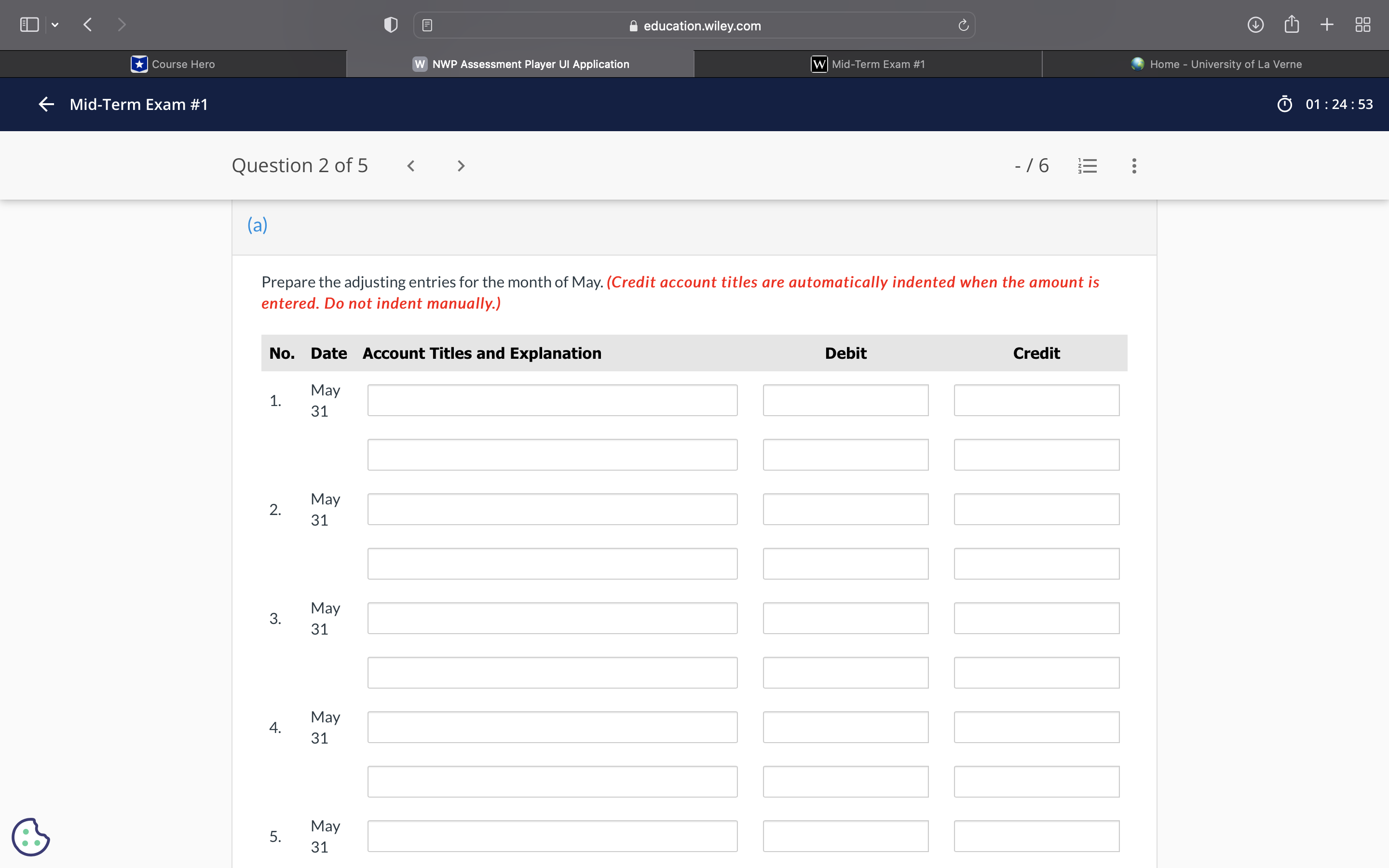 v education.wiley.com C + Course Hero W NWP