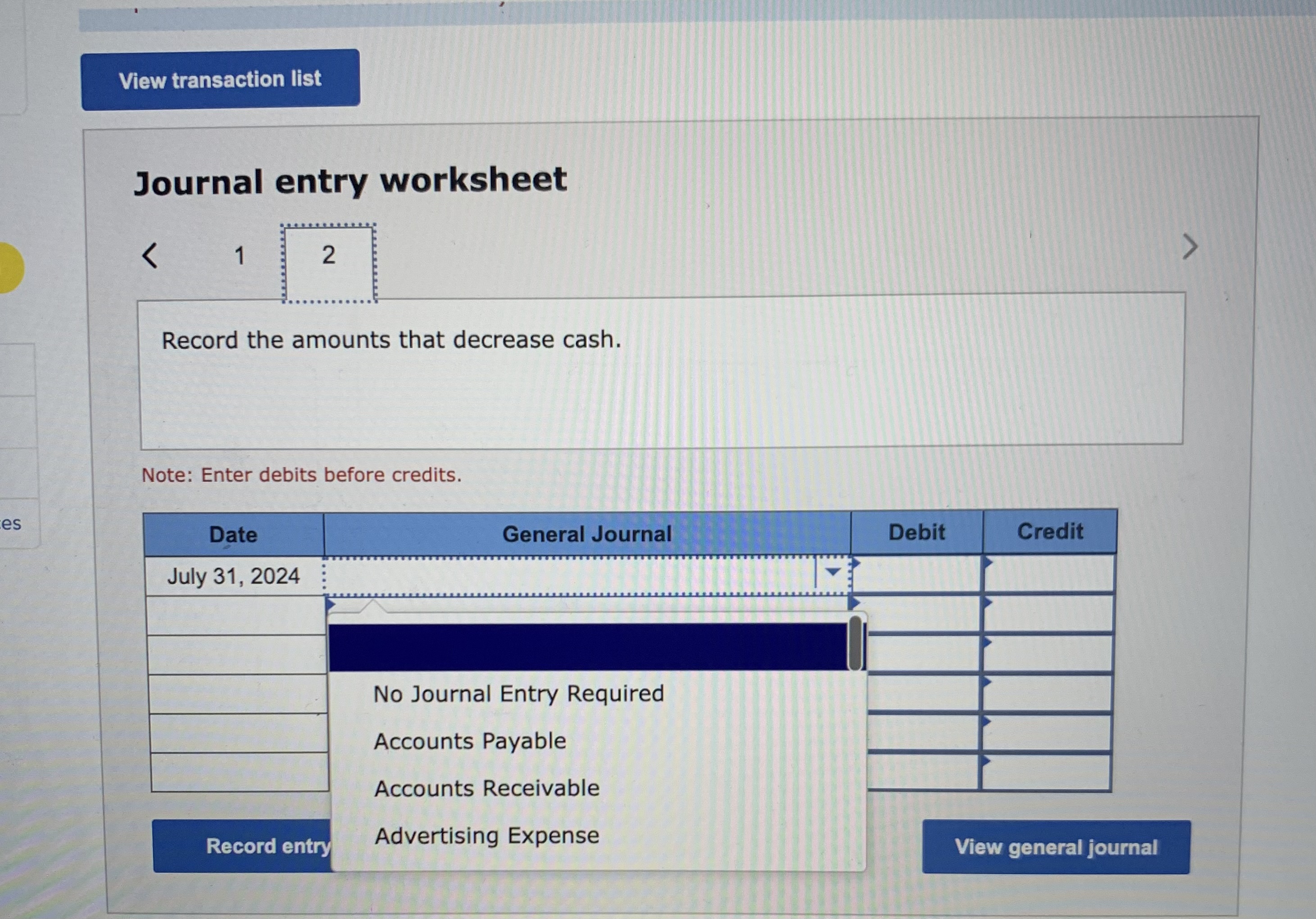 Please complete the tables below and please be