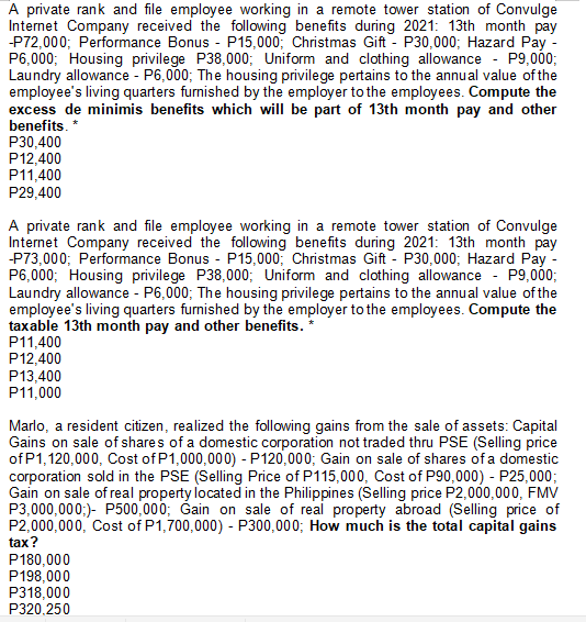 Topic: Income Taxation Required: Answer the