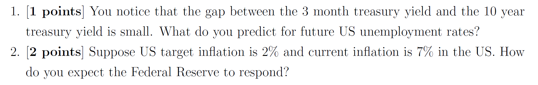 1. [1 points] You notice that the gap between the