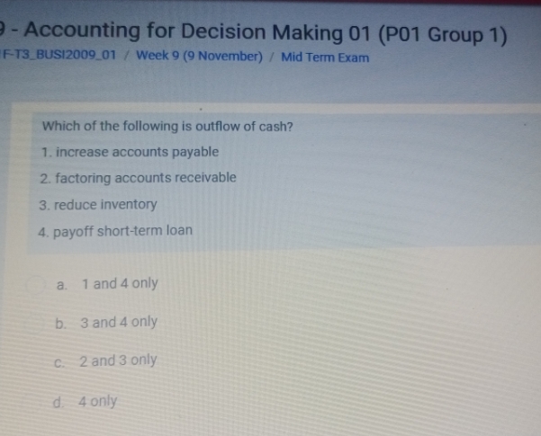 subjects accounting for decision making -