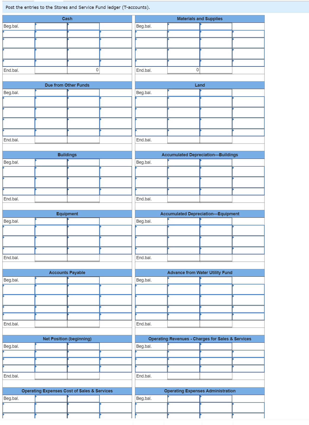Transaction List for Internal Service Entries