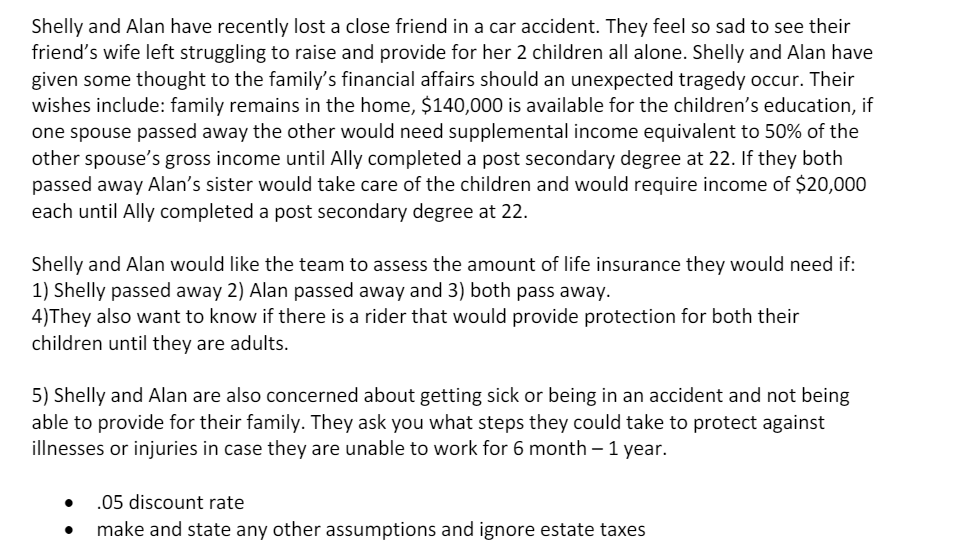 Case Study Shelly and Alan are both 38 years old.