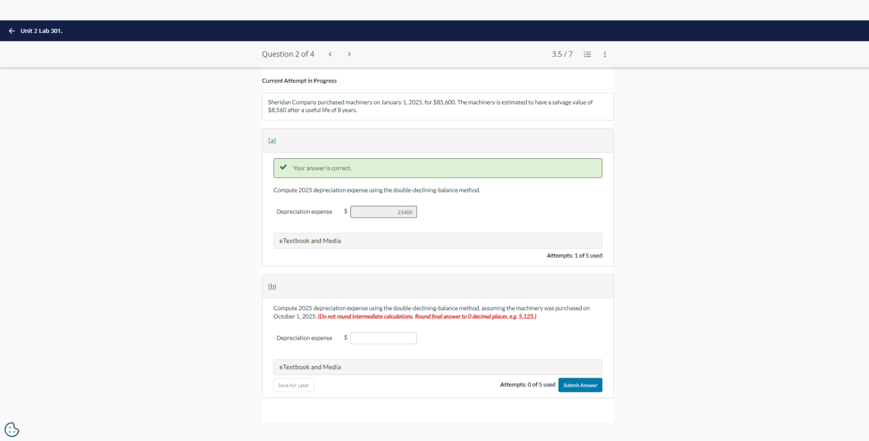 Unit 2 Lab 301. Question 2 of 4  style=