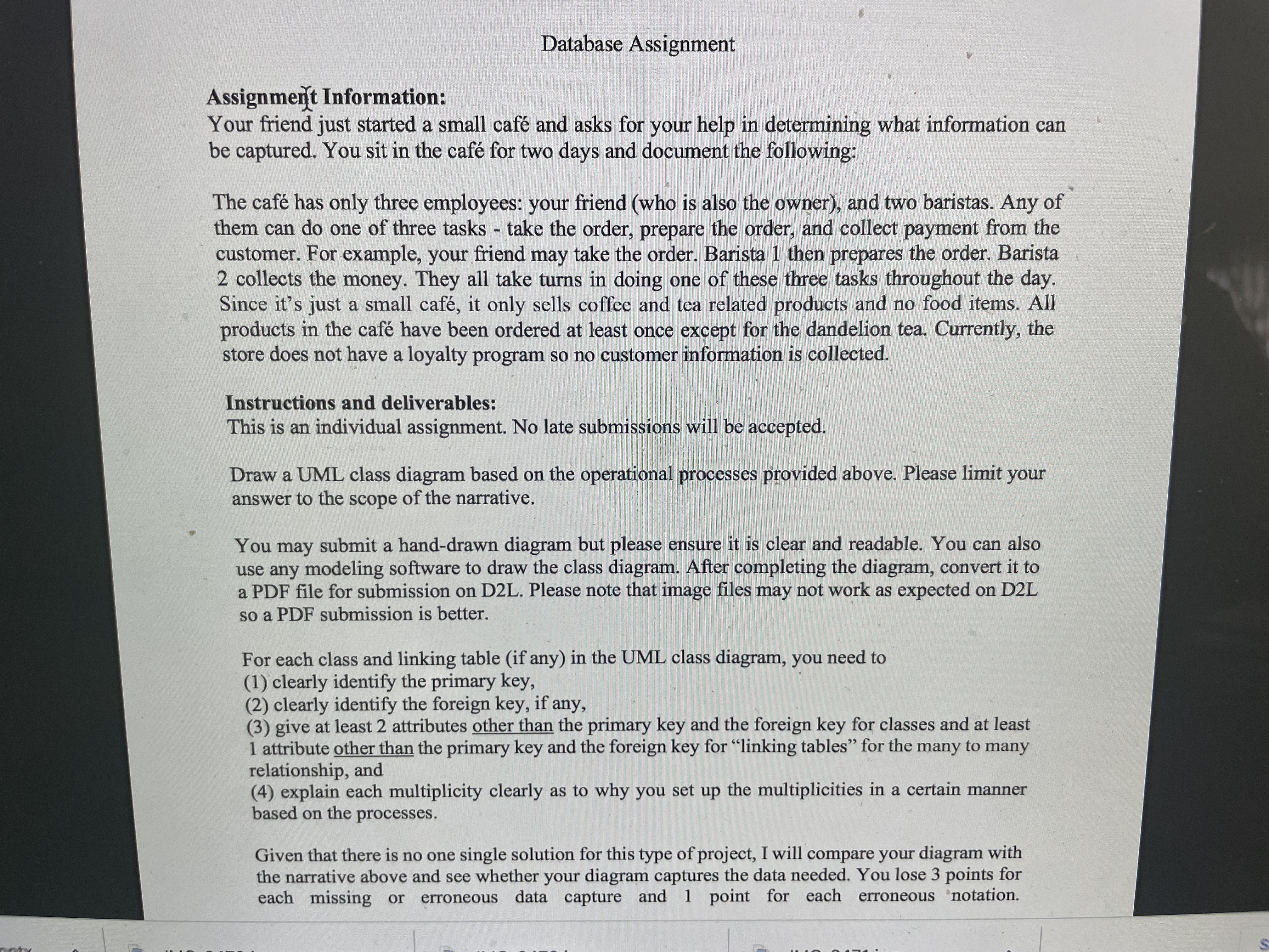 Database Assignment Assignmerit Information: