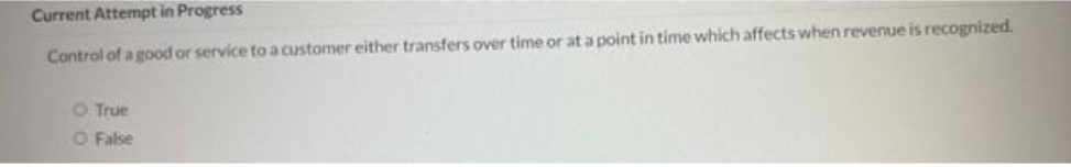 Current Attempt in Progress Control of a good or