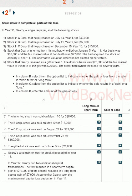 2 3 12 TBS-925104 Scroll down to complete all