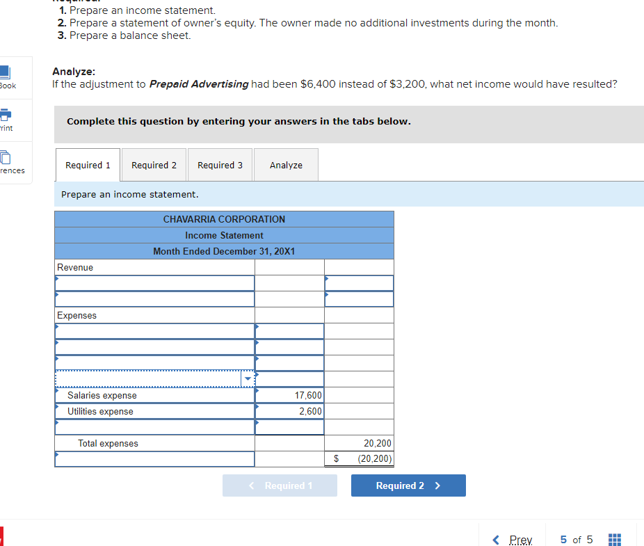 Problem 5.3A {Algal Preparing nancial statements