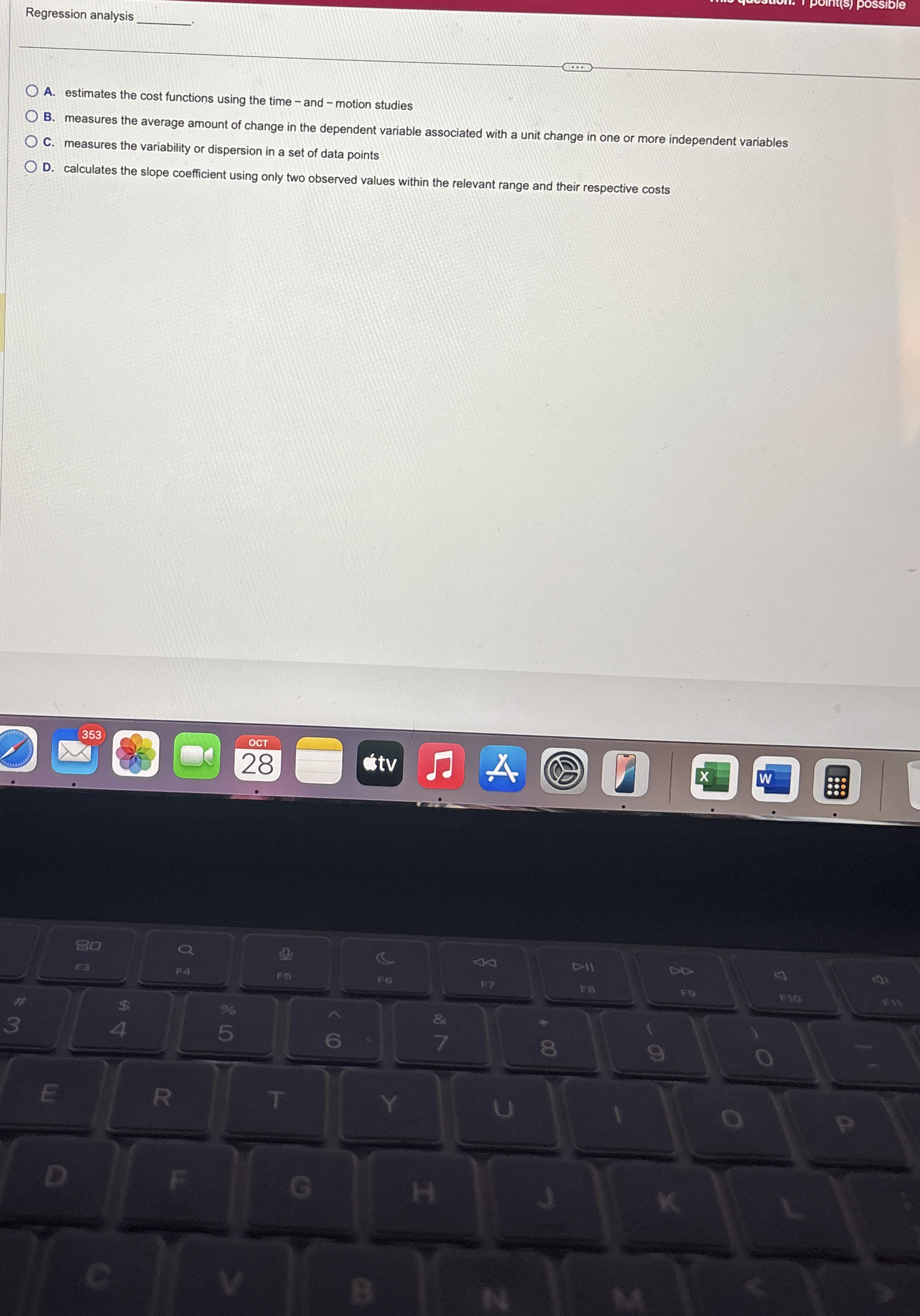 Regression analysis point ( S ) possidle A .