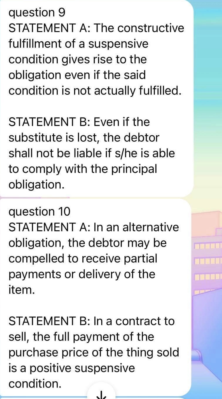 question 9 STATEMENT A: The constructive