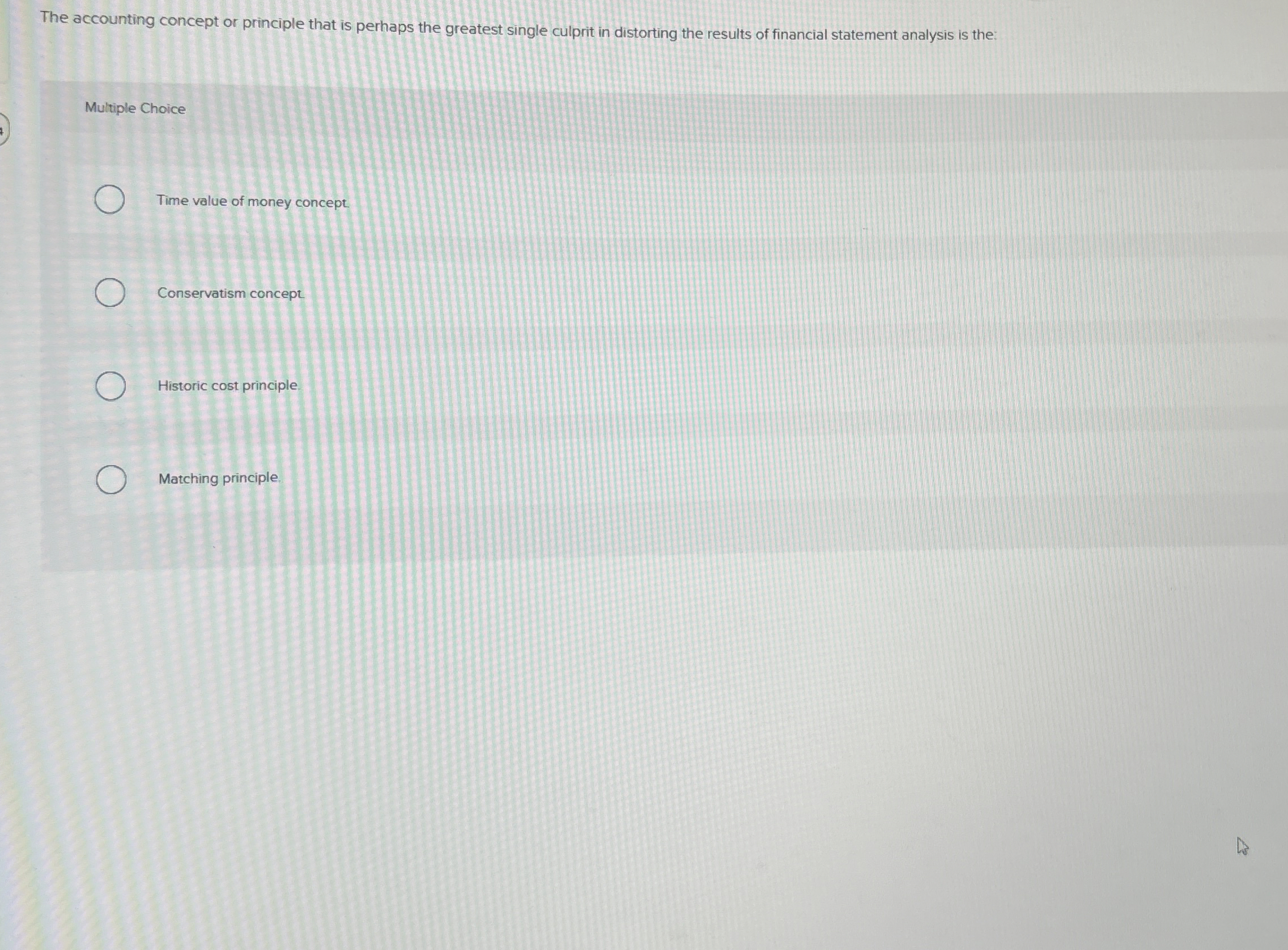 The accounting concept or principle that is