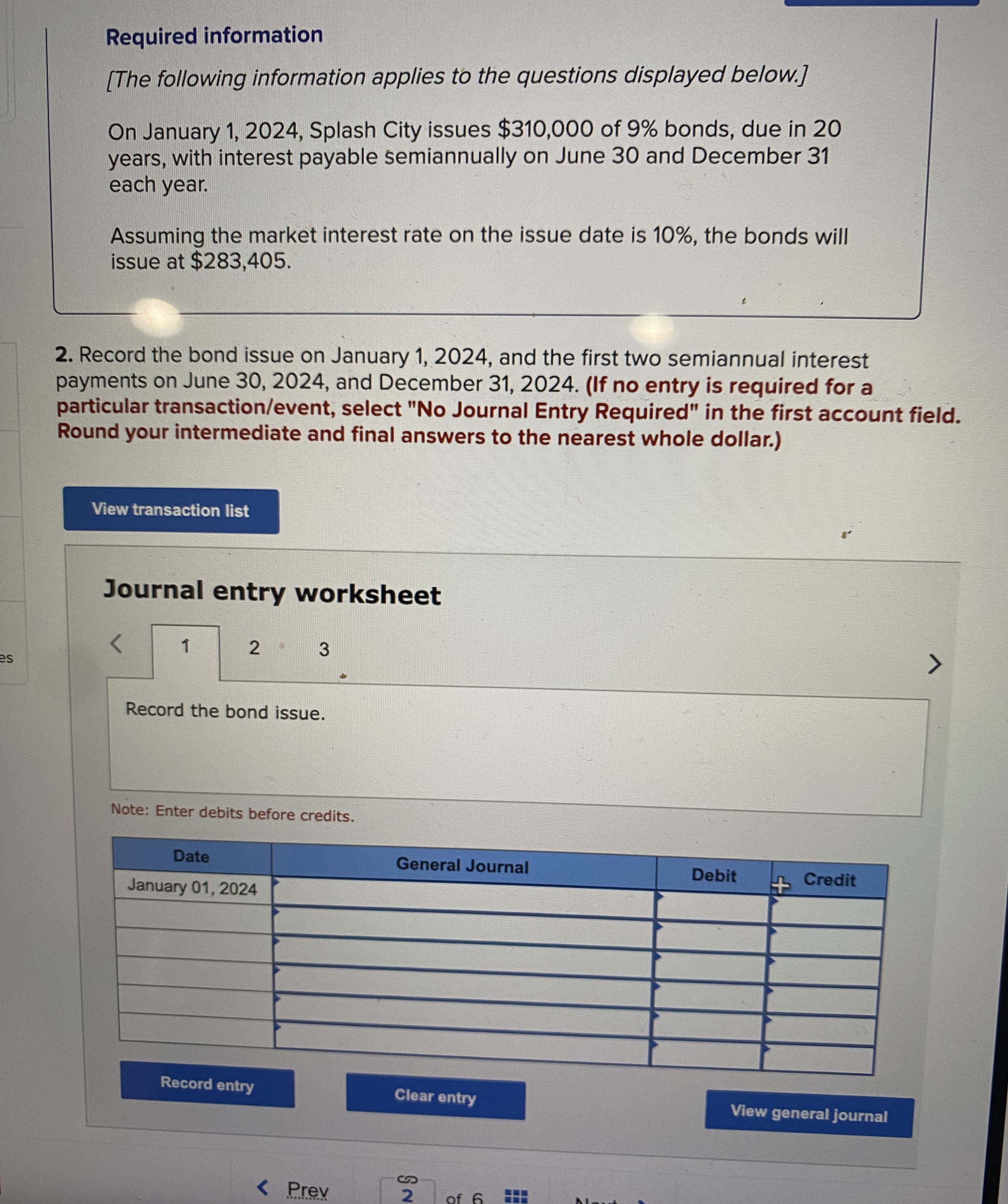 Required information [ The following information