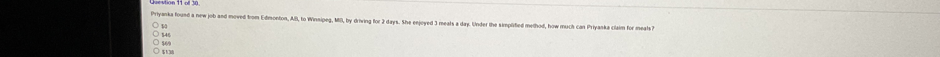 Question 1 1 of 3 0 . Priyanka found a new job