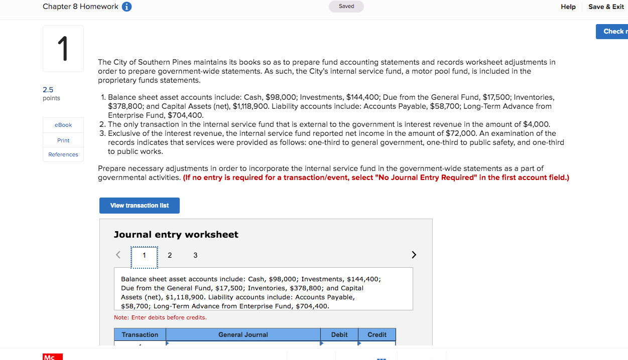 Chapter 8 Homework 0 Saved Help 1 points eElock