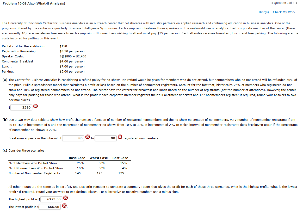 Please help with the correct answers to problem
