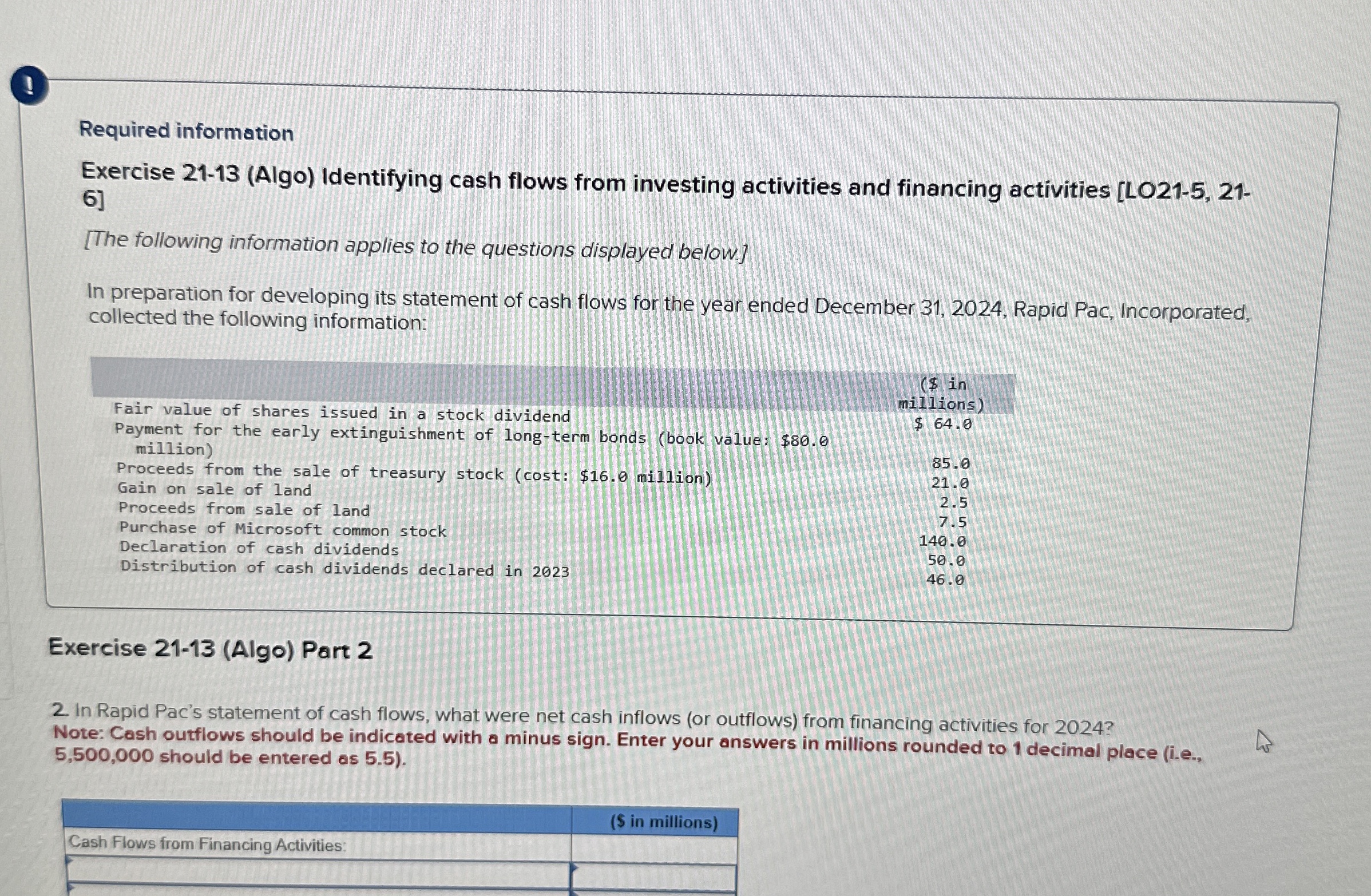 ! Required information Exercise 2 1 - 1 3 ( Algo