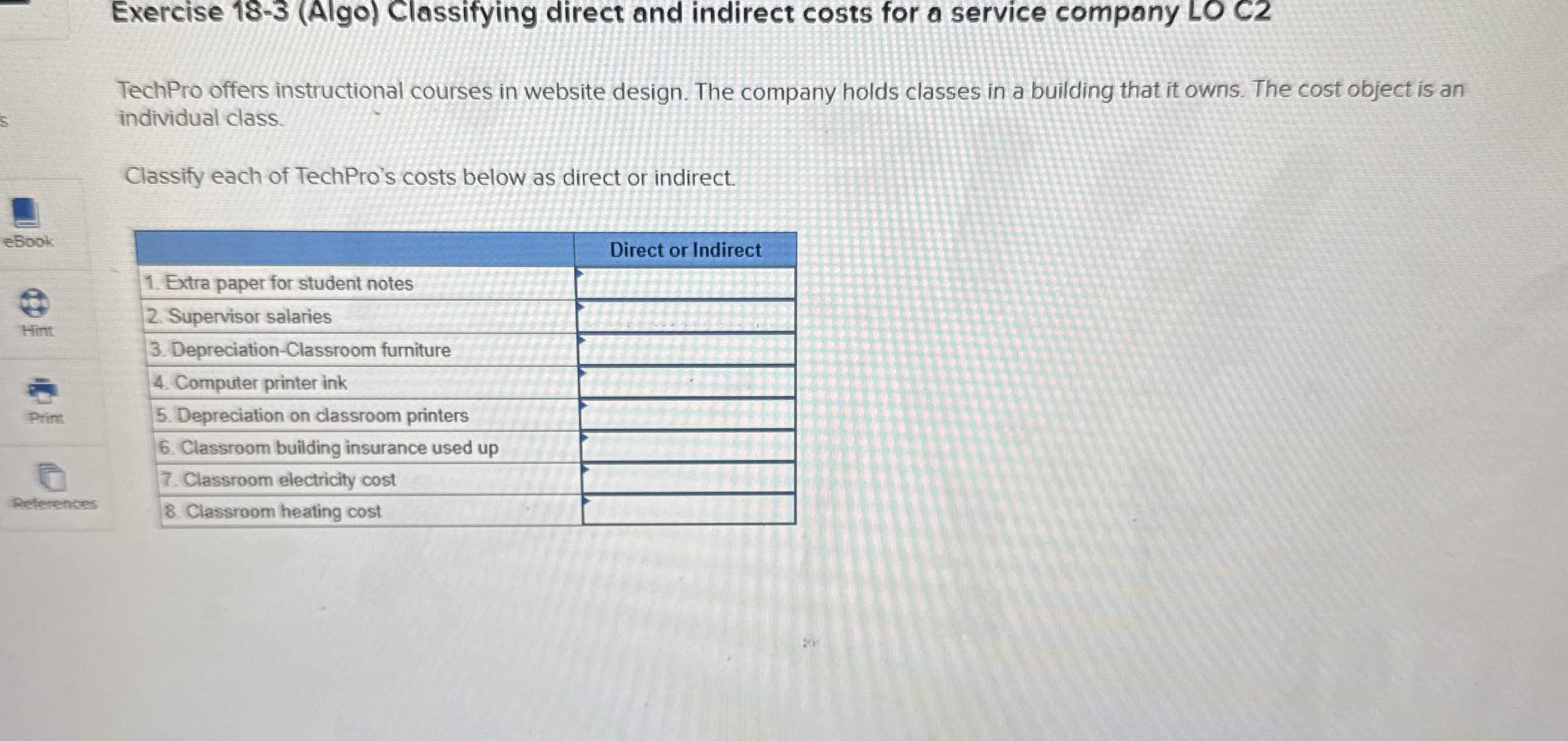Exercise 1 8 - 3 ( Algo ) Classifying direct and