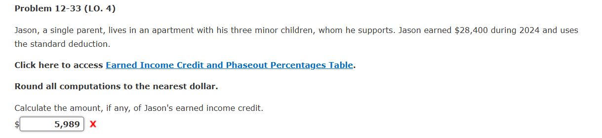 Problem 1 2 - 3 3 ( LO . 4 ) Jason, a single