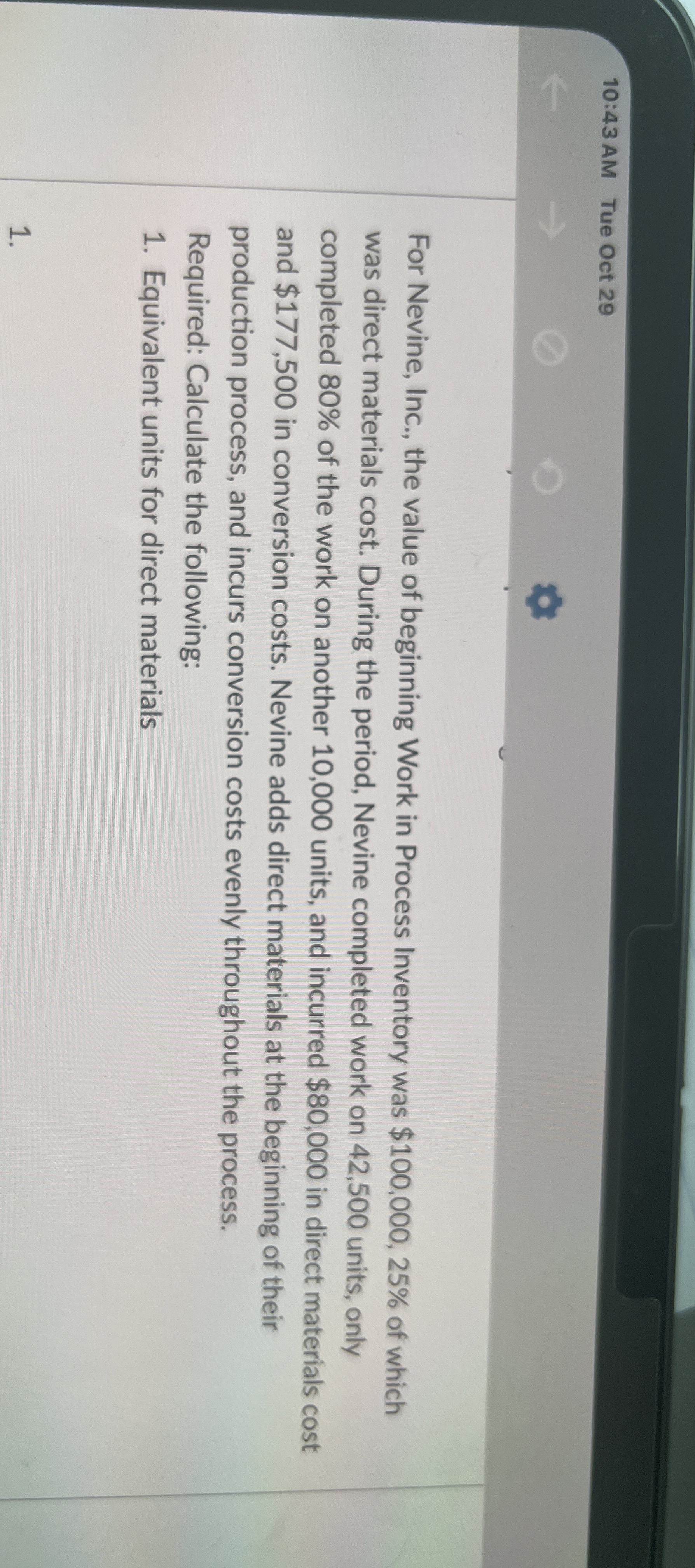 1 0 : 4 3 AM Tue Oct 2 9 For Nevine, Inc., the
