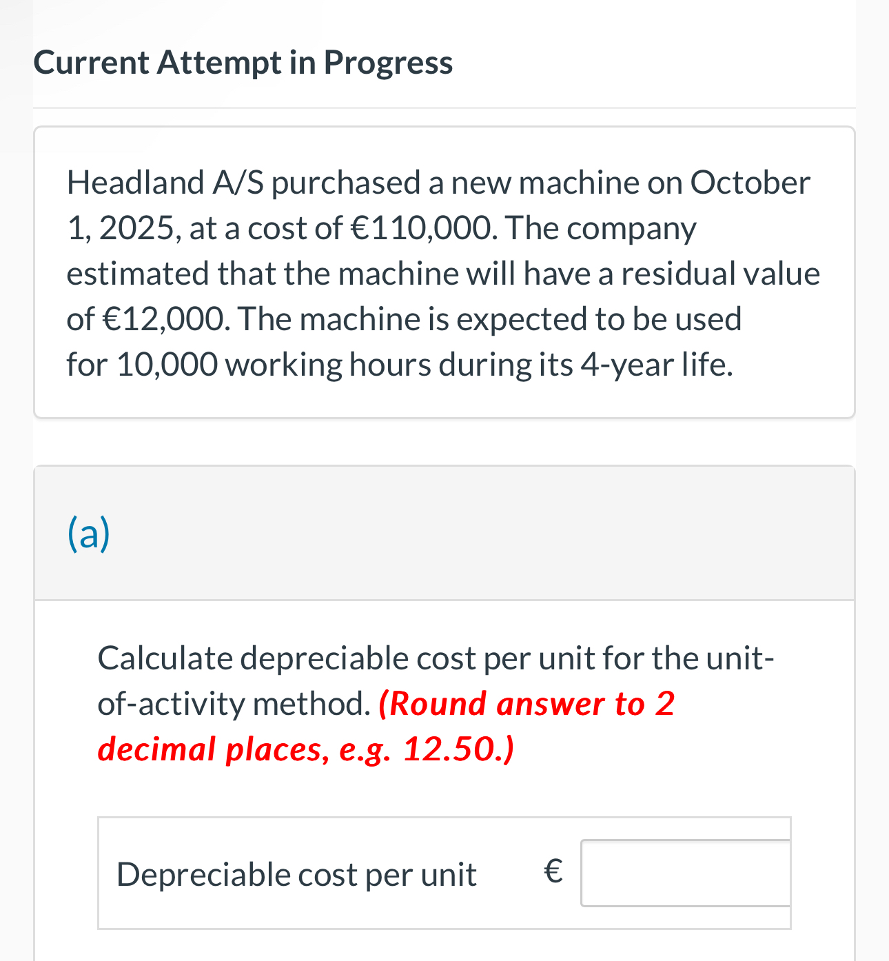 Current Attempt in Progress Headland A S