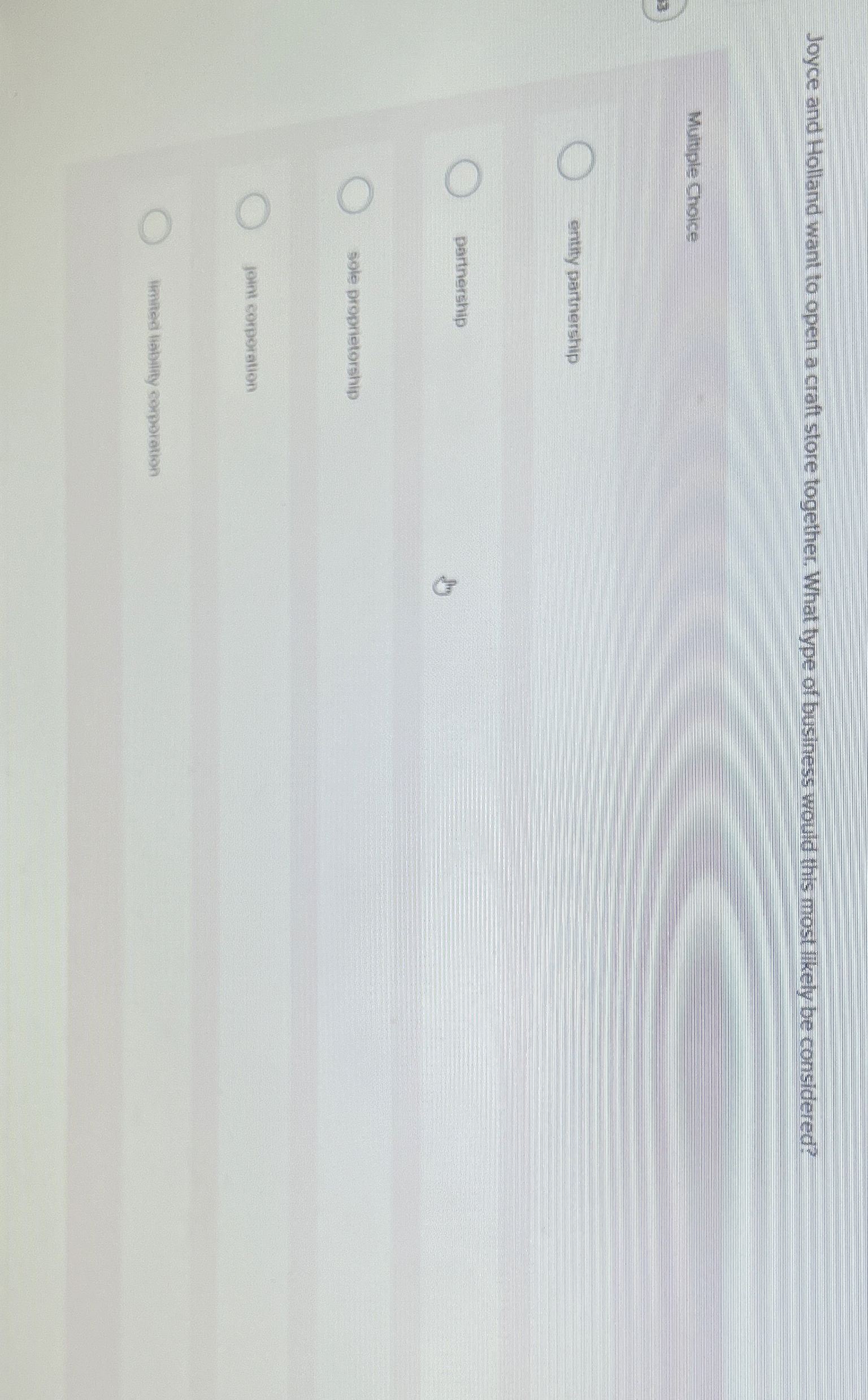 Joyce and Holland want to open a craft store