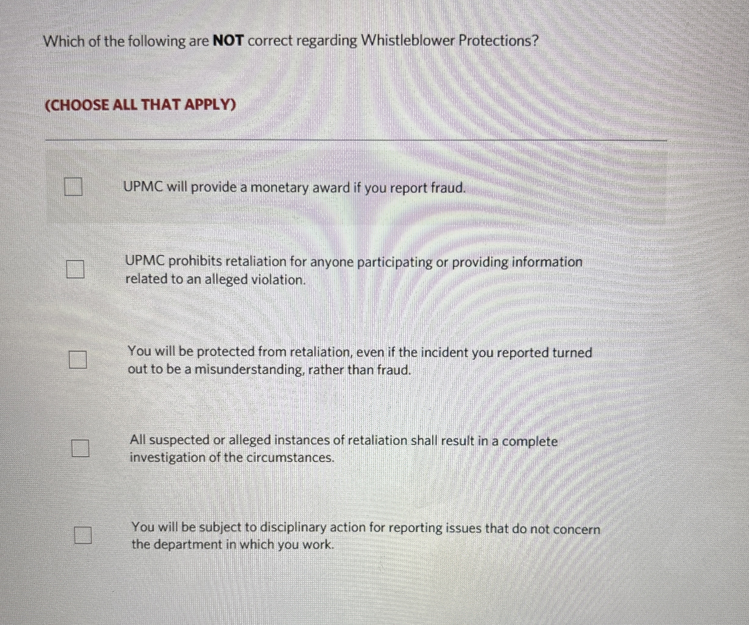 Which of the following are NOT correct regarding