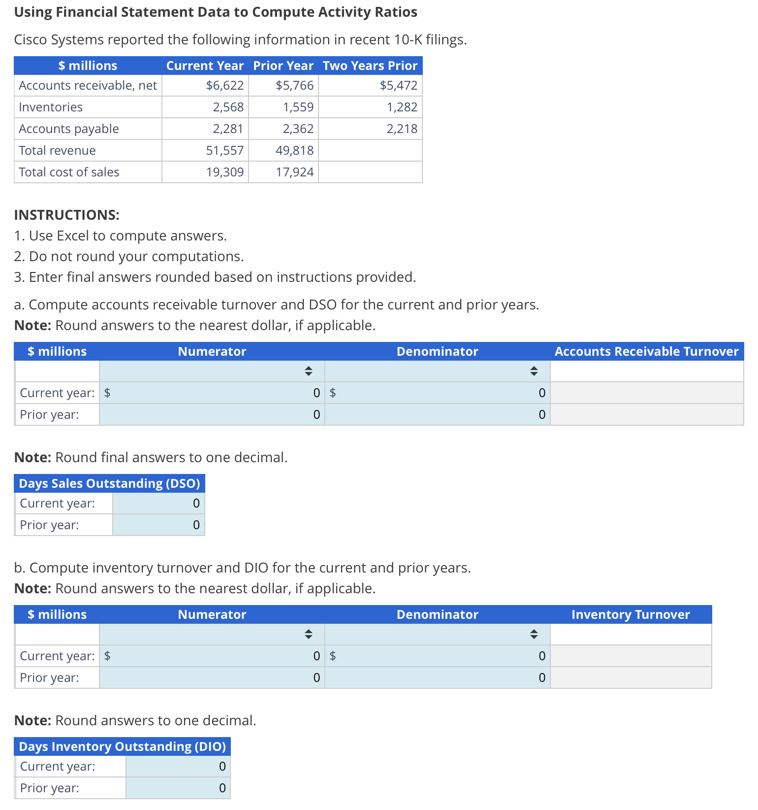 Using Financial Statement Data to Compute