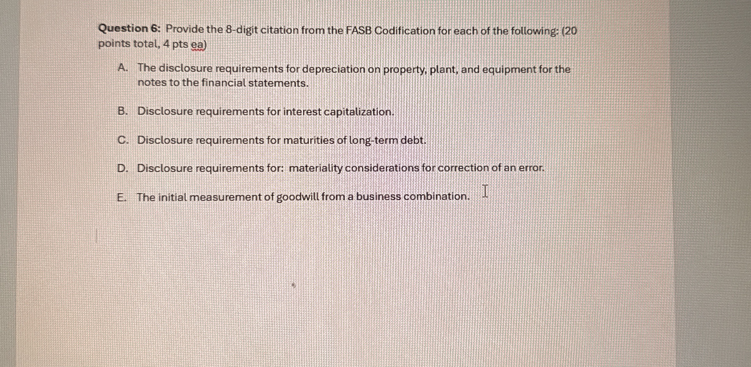 Question 6 : Provide the 8 - digit citation from