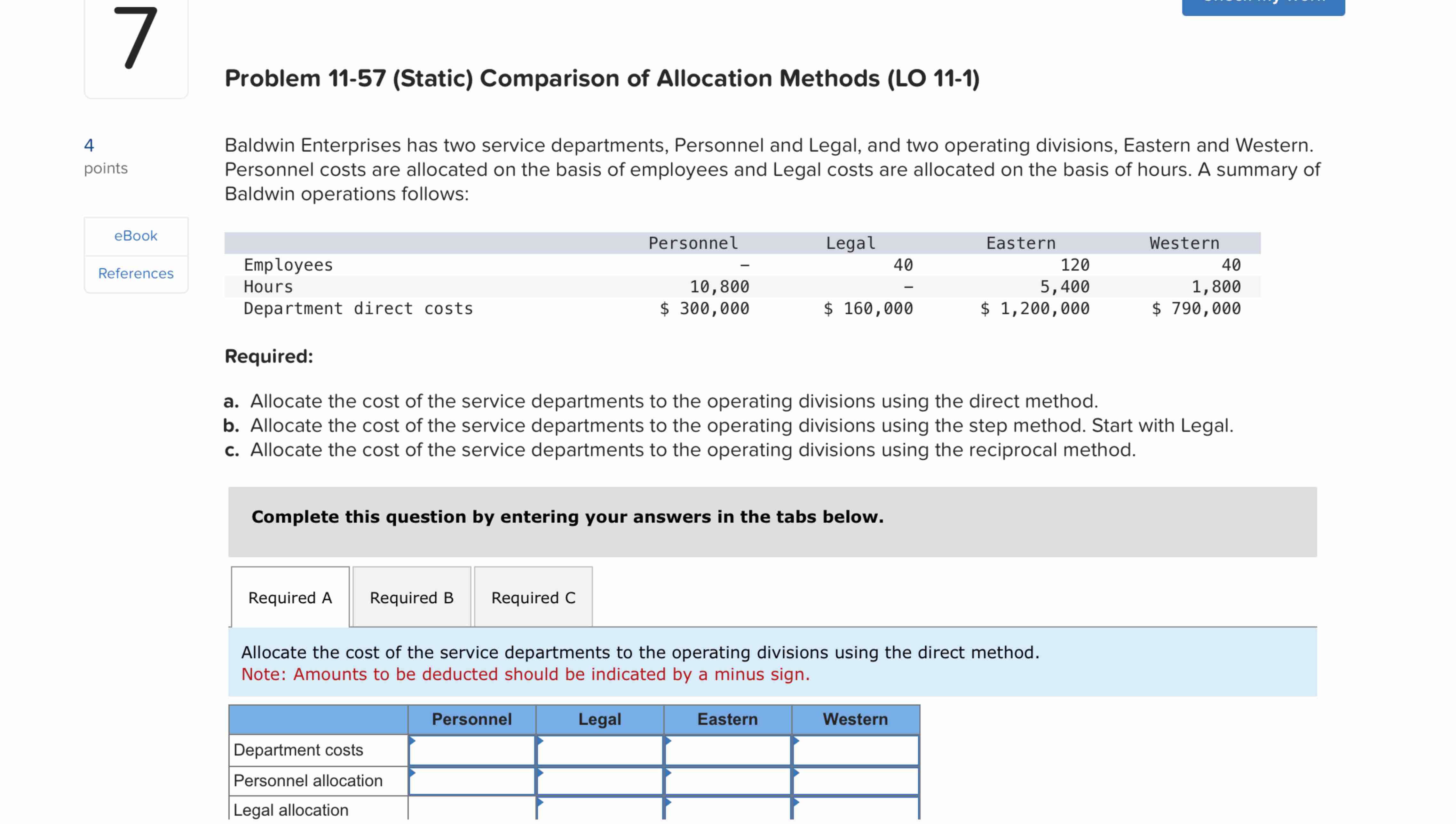 Problem 1 1 - 5 7 ( Static ) Comparison of