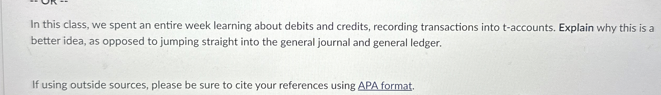 In this class, we spent an entire week learning