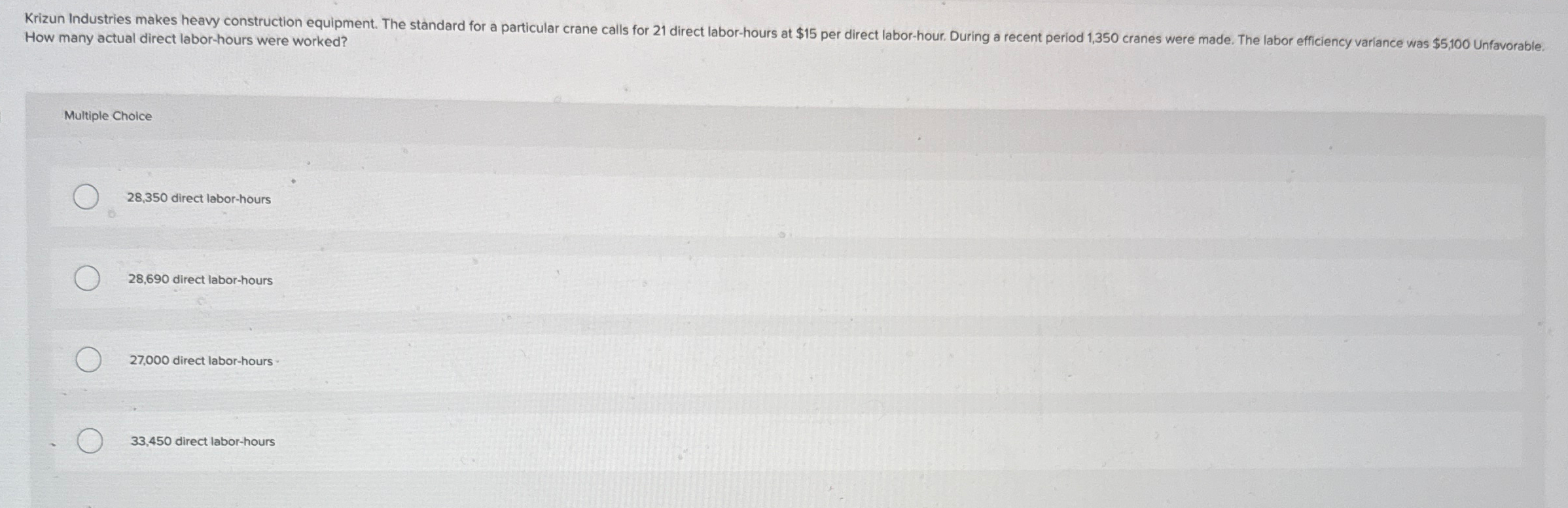 How many actual direct labor - hours were worked?