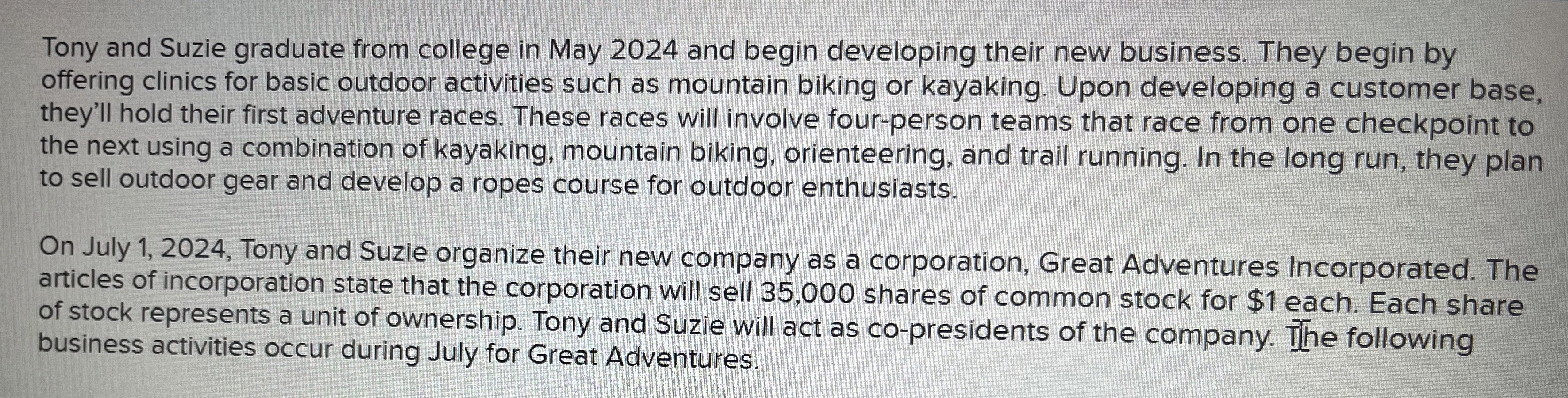 Tony and Suzie graduate from college in May 2 0 2